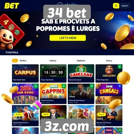 Ofertas promocionais disponíveis no site 34 bet