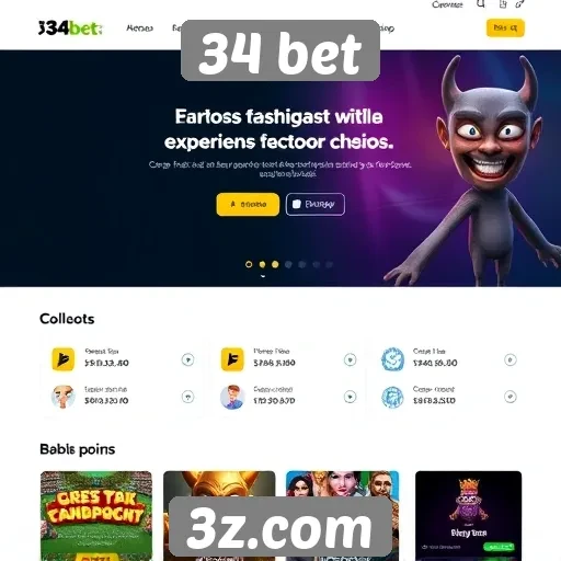 Experiência do usuário no site 34 bet